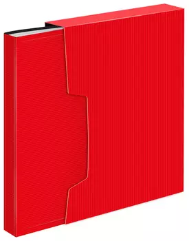 Папка БЮРОКРАТ пластик, красный (DLVBOX80RED)