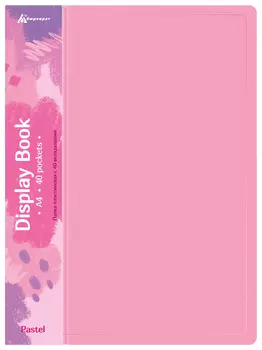 Папка БЮРОКРАТ пластик, розовый (PAST40PINK)