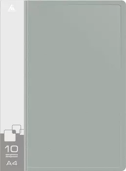 Папка БЮРОКРАТ пластик, серый (-BPV10GREY)