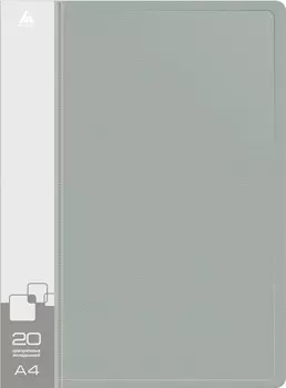 Папка БЮРОКРАТ пластик, серый (-BPV20GREY)