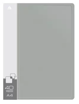 Папка БЮРОКРАТ пластик, серый (-BPV40GREY)