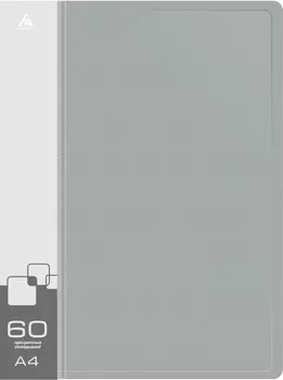 Папка БЮРОКРАТ пластик, серый (-BPV60GREY)