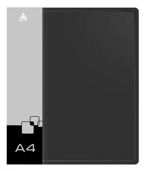 Папка на кольцах БЮРОКРАТ пластик, 27, черный (-0827/4RBLCK)