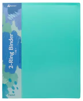 Папка на кольцах БЮРОКРАТ пластик, 27, мятный (PAST0812/2RGRN)