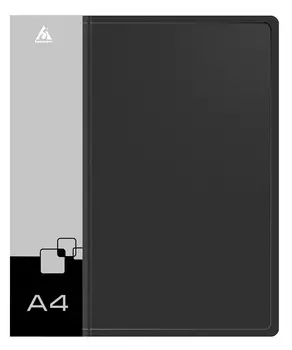 Папка на кольцах БЮРОКРАТ пластик, 40, черный (-0840/2DBLCK)