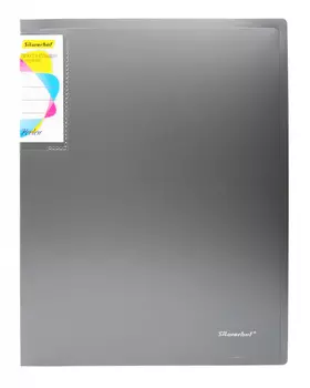 Папка на кольцах SILWERHOF, 38, серебристый металлик (271958-77)