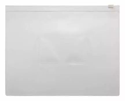 Папка на молнии ZIP БЮРОКРАТ полипропилен, белый (-BPM5AWT)