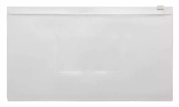 Папка на молнии ZIP БЮРОКРАТ полипропилен, белый (-BPM6AWT)