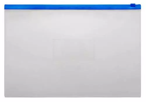 Папка на молнии ZIP БЮРОКРАТ полипропилен, синий (-BPM4ABLUE)