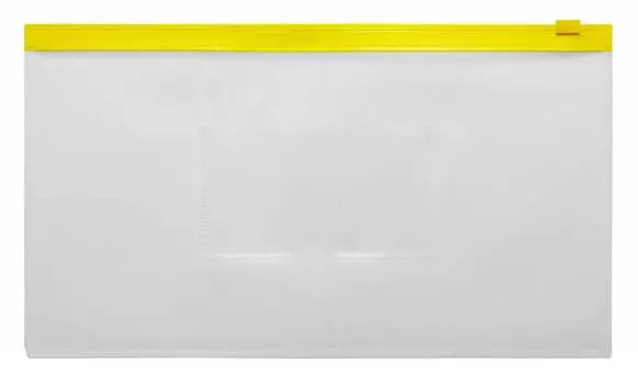 Папка на молнии ZIP БЮРОКРАТ полипропилен, желтый (-BPM6AYEL)