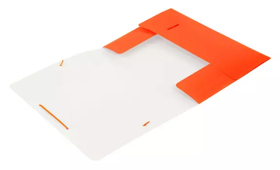 Папка на резинке БЮРОКРАТ пластик, 30, оранжевый (DNE510OR)