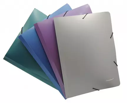 Папка на резинке SILWERHOF полипропилен, сиреневый металлик (311918-73)