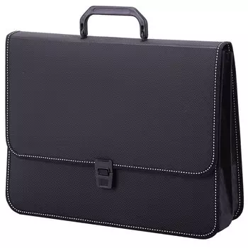 Папка-портфель BRAUBERG пластик, черная (223079)