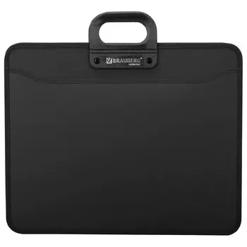 Папка-портфель BRAUBERG пластик, черная (223081)