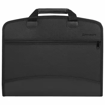 Папка-портфель BRAUBERG пластик, черная (225169)