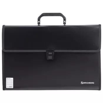 Папка-портфель BRAUBERG пластик, черная (226022)