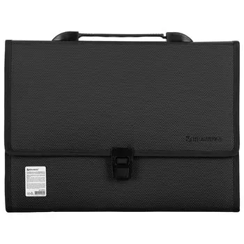 Папка-портфель BRAUBERG пластик, черная (226025)