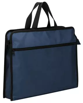 Папка-портфель Deli текстиль, синий (63753BLUE)