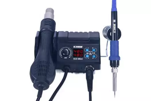 Паяльная станция ELEMENT 915 Mini, 750 Вт, сетевой, температура нагрева 200°C - 480°C (915 Mini)