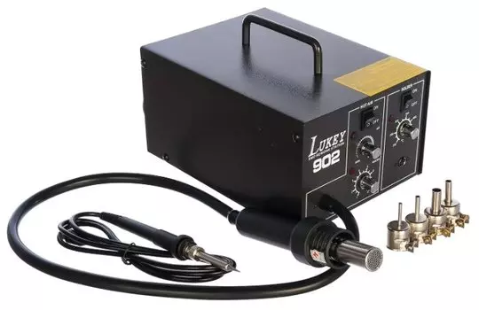 Паяльная станция LUKEY Standart 902, 350Вт, сетевой, температура нагрева 100°C - 480°C (271930)