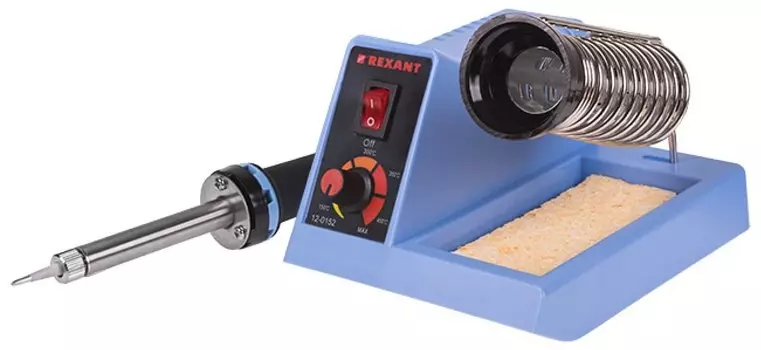 Паяльная станция REXANT Standart 12-0152, 48 Вт, сетевой, температура нагрева 100°C - 450°C (5805560)