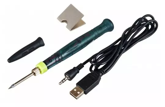 Паяльник REXANT 12-0180, 8 Вт, USB, температура нагрева 400°C - 450°C