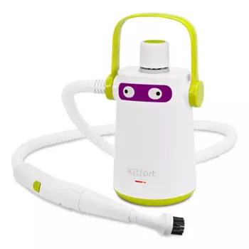 Пароочиститель Kitfort КТ-9109-2 1 кВт, белый/зеленый
