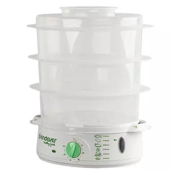 Пароварка Endever Vita-175 , 900 Вт, ярусов: 3, белый (90035)