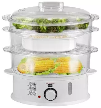 Пароварка GFgril GFS-5MPP, 800Вт, ярусов: 3, белый