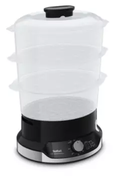 Пароварка Tefal Ultra Compact VC204810, 800Вт, ярусов: 3, черный (1561758)
