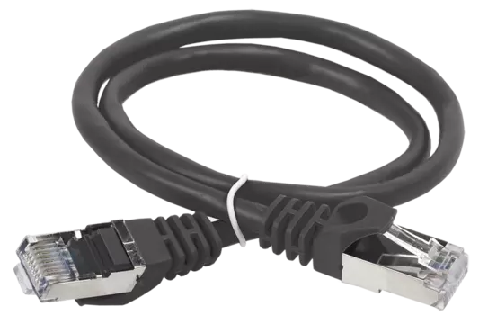 Патч-корд F/FTP кат.6, 7м, RJ45-RJ45, черный, LSZH, экранированный, ITK (PC09-C6FL-7M)