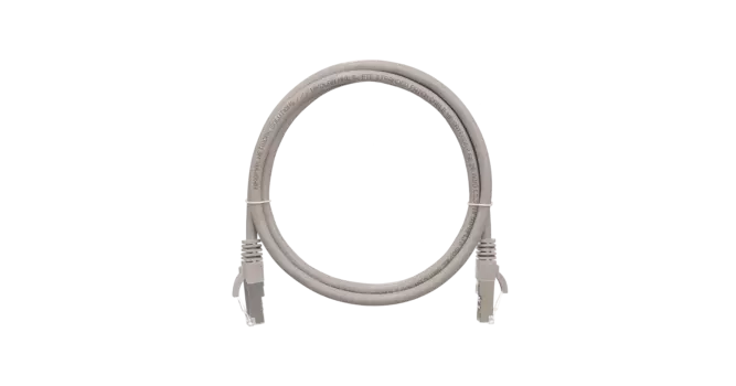 Патч-корд FTP кат.5e, 0.15м, RJ45-RJ45, серый, CU, NIKOMAX (NMC-PC4SD55B-001-GY)