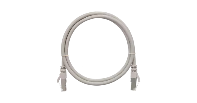 Патч-корд FTP кат.5e, 0.3м, RJ45-RJ45, серый, CU, NIKOMAX (NMC-PC4SD55B-003-GY)