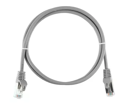 Патч-корд FTP кат.5e, 0.3м, RJ45-RJ45, серый, CU, LSZH, NIKOMAX (NMC-PC4SD55B-003-C-GY)