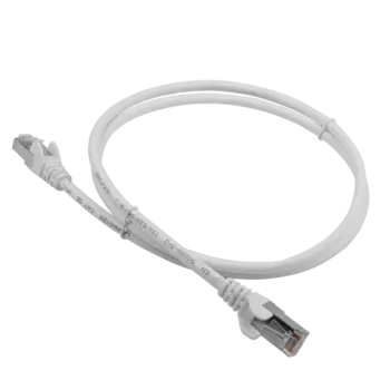 Патч-корд FTP кат.5e, 0.5м, RJ45-RJ45, белый, LSZH, Lanmaster (LAN-PC45/S5E-0.5-WH)