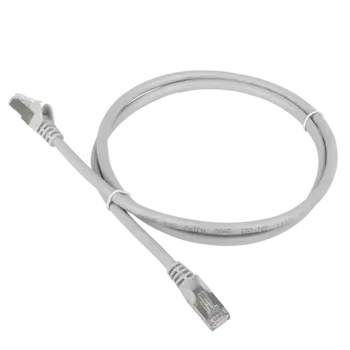 Патч-корд FTP кат.5e, 10м, RJ45-RJ45, серый, экранированный, TWT (TWT-45-45-10/S-GY)