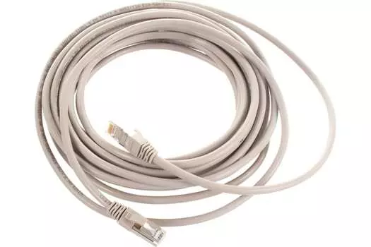 Патч-корд FTP кат.5e, 10м, RJ45-RJ45, серый, CU, экранированный, NIKOMAX NMC-PC4SD55B (NMC-PC4SD55B-100-GY)