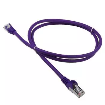 Патч-корд FTP кат.5e, 15м, RJ45-RJ45, фиолетовый, CU, LSZH, экранированный, Lanmaster (LAN-PC45/S5E-15-VI)