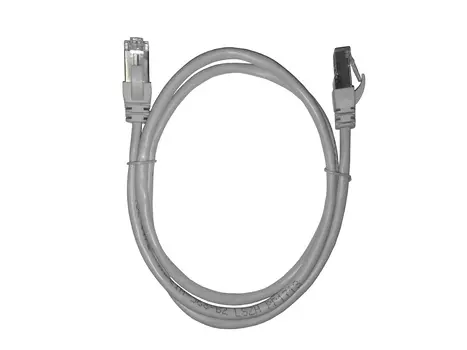 Патч-корд FTP кат.5e, 1м, RJ45-RJ45, серый, LSZH, экранированный, Netko (N.BC.FTP.5e-1.0m-2-lszh)