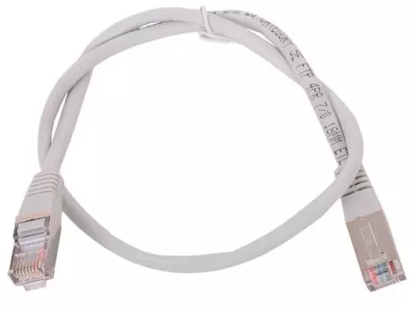 Патч-корд FTP кат.5e, 1м, RJ45-RJ45, серый, Technolink (TCFTP.5e-1m-2)