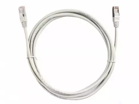 Патч-корд FTP кат.5e, 2 м, RJ45-RJ45, серый, LSZH, экранированный, Netko Expert CKC (NFTPBC.5e-2m-2-lszh)