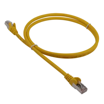 Патч-корд FTP кат.5e, 2м, RJ45-RJ45, желтый, LSZH, Lanmaster (LAN-PC45/S5E-2.0-YL)