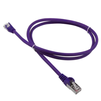 Патч-корд FTP кат.5e, 5м, RJ45-RJ45, фиолетовый, LSZH, экранированный, Lanmaster (LAN-PC45/S5E-5.0-VI)