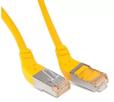 Патч-корд FTP кат.5e, 5м, RJ45-RJ45, желтый, LSZH, экранированный, Hyperline (PC-APM-STP-RJ45/L45-RJ45/R45-C5e-5M-LSZH-YL)