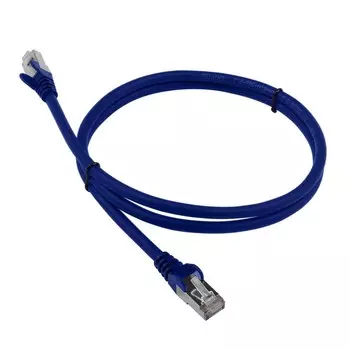 Патч-корд FTP кат.6 0.5м, RJ45-RJ45, синий, LSZH, Lanmaster (LAN-PC45/S6-0.5-BL)
