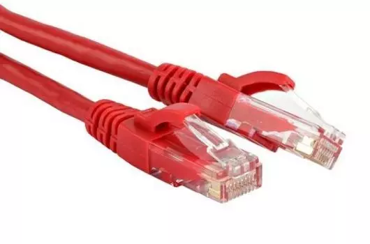 Патч-корд FTP кат.6, 0.5м, RJ45-RJ45, красный, LSZH, экранированный, Hyperline (PC-LPM-STP-RJ45-RJ45-C6-0.5M-LSZH-RD)