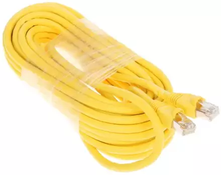 Патч-корд FTP кат.6 10м, RJ45-RJ45, желтый, Cablexpert (PP6-10M/Y-O)