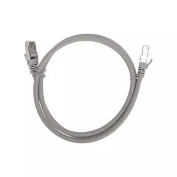 Патч-корд FTP кат.6, 1 м, RJ45-RJ45, серый, CU, экранированный, LSZH, REXANT (02-0210-1)