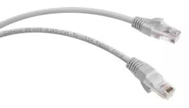 Патч-корд FTP кат.6, 1 м, RJ45-RJ45, серый, CU, экранированный, LSZH, Netko Expert (NFTPBC.6-1m-2-lszh)