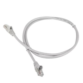 Патч-корд FTP кат.6, 1м, RJ45-RJ45, серый, Lanmaster (TWT-45-45-1.0/S6-GY)